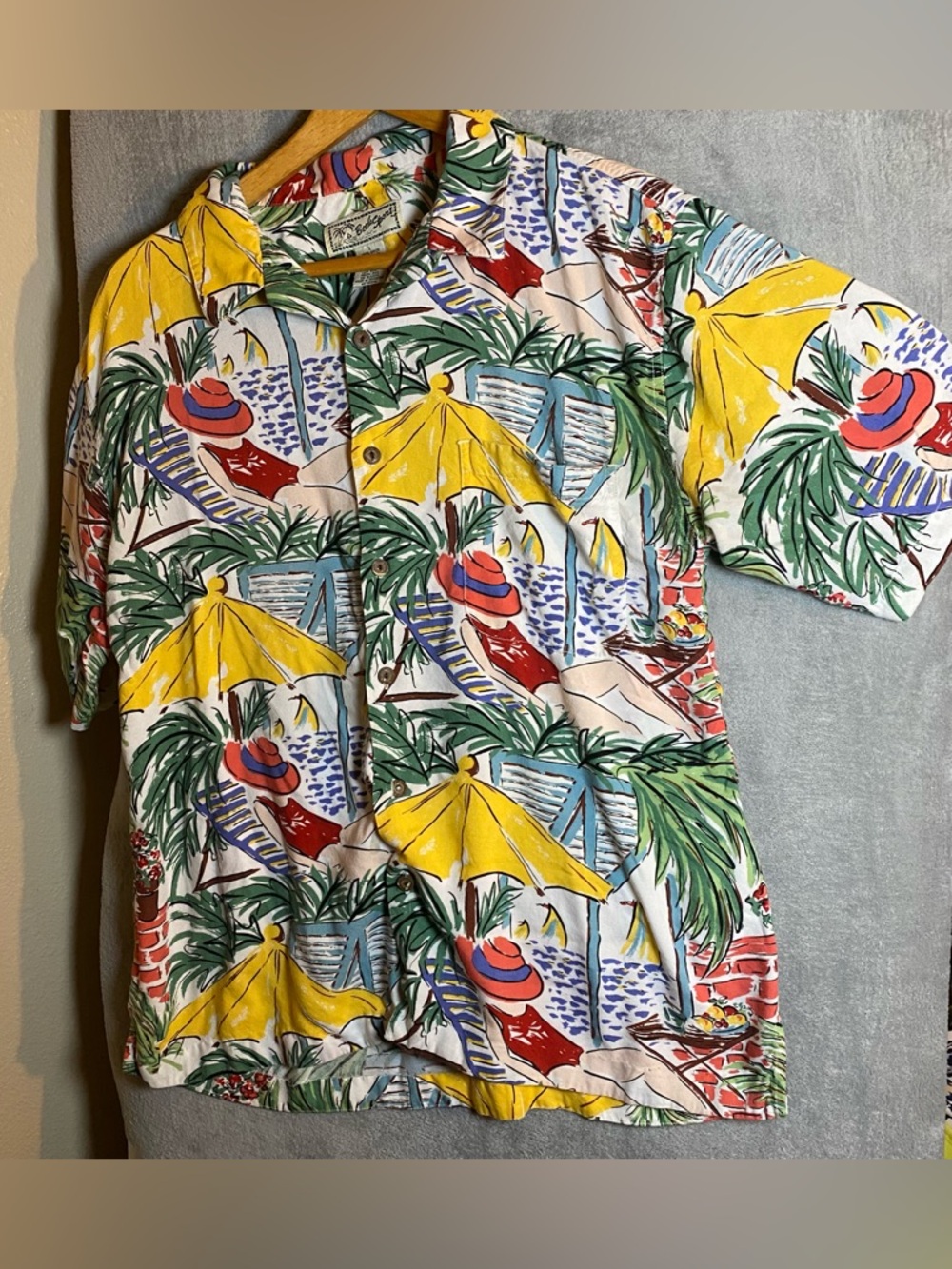 Beck‎ Sport Button Up Vacation Restort Shirt size Large beach casual